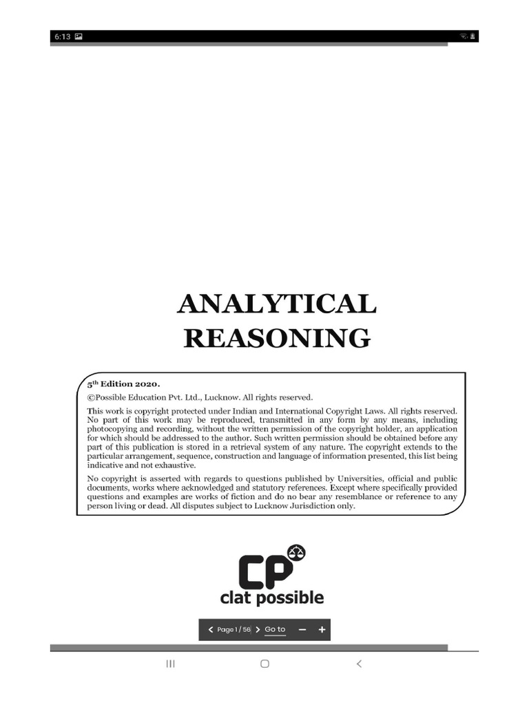 Analytical Reasoning | PDF