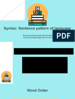 Syntax The Sentence Pattern of Language