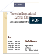 Theoretical and Design Analysis of Theoretical and Design Analysis of Savonius Turbine Savonius Turbine
