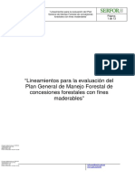 Lineamientos Para La Evaluación Del Plan General de Manejo Forestal de Concesiones Forestales c