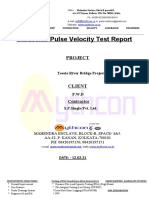 Ultrasonic Pulse Velocity Test Report: Project
