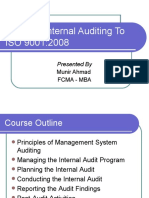 Effective Internal Auditing To ISO 9001:2008: Presented by