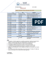 Circular (Modified) on Academic Calendar for Win Semester 2019-2020