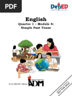 English: Quarter 1 - Module 4: Simple Past Tense