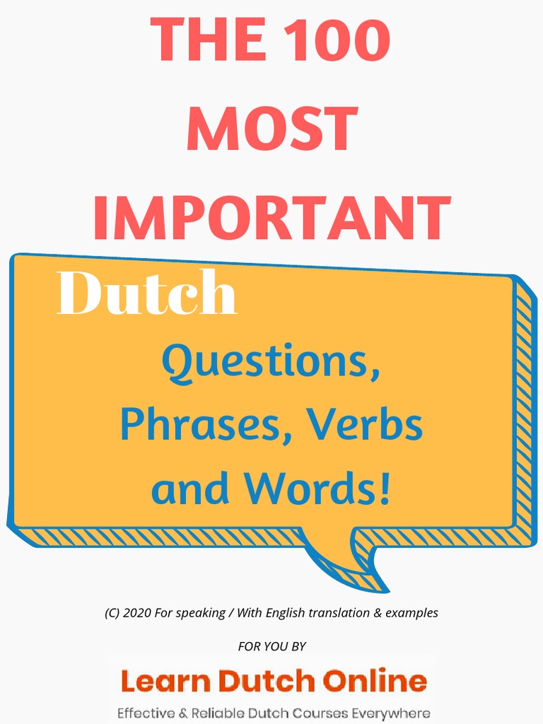 Essential Dutch Questions and Phrases | PDF | E Books | Linguistics