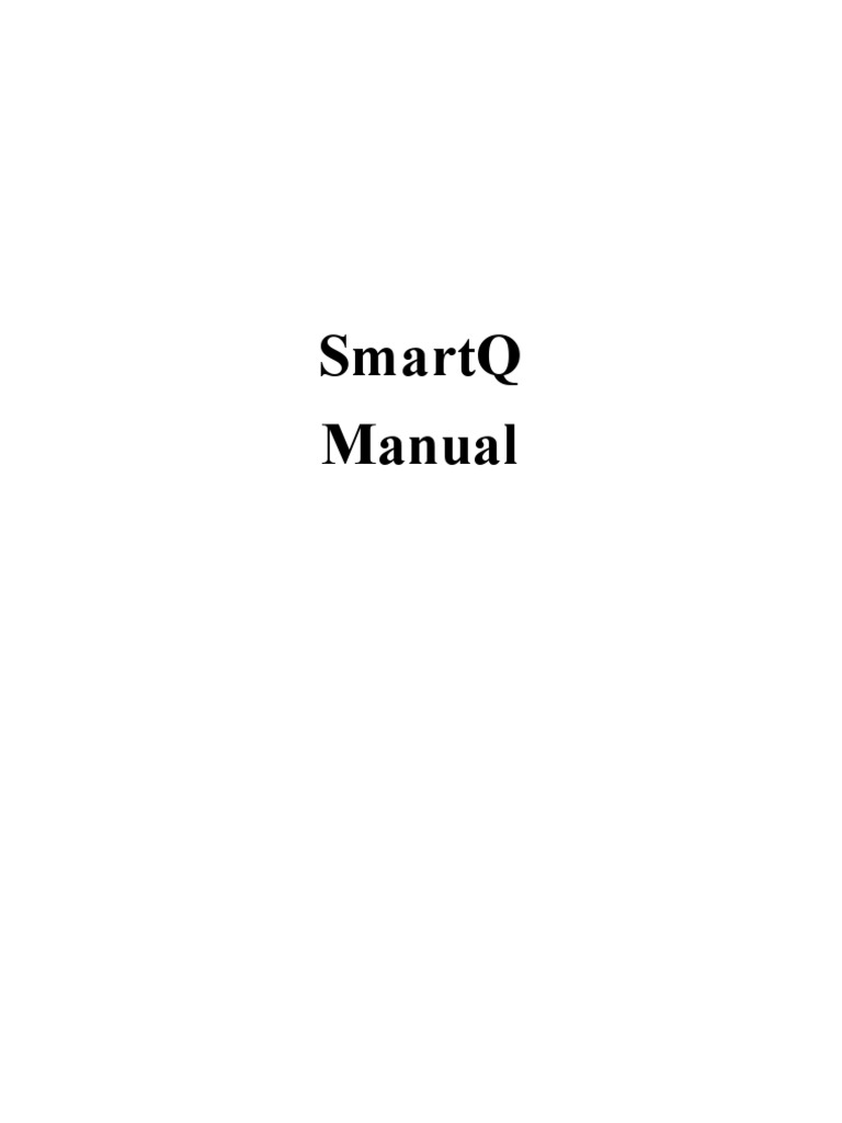 SmartQ User Manual and Operations Guide | PDF | Bluetooth | Computer ...