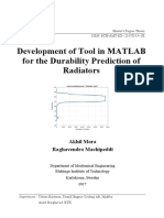 Development of Tool in MATLAB For The Durability Prediction of Radiators