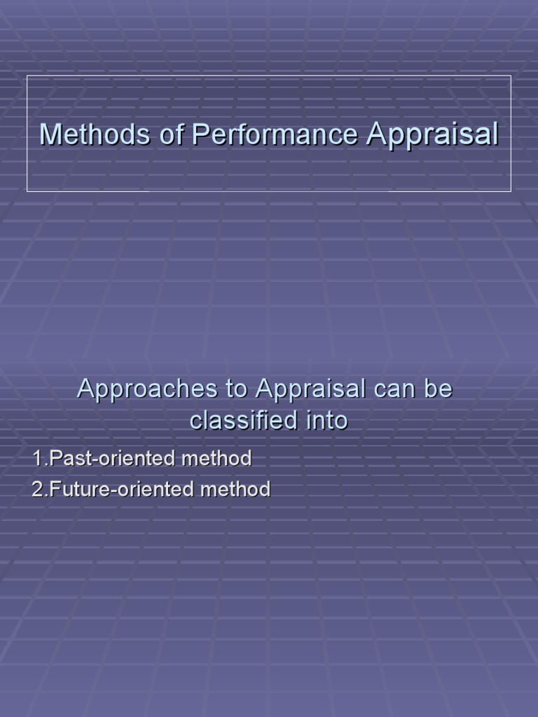 Performance Appraisal Methods Explained | PDF | Performance Appraisal ...