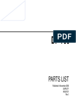 DP-700 Parts List for Document Imaging Device