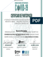 Certificado Congressonacionalcovid ParticipaÃ Ã o 06-34-06