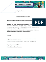 Evidencia 3 Informe Identificación de Las Tecnologías de La Información - Deprisa