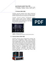Perkembangan Komputer Setelah Tahun 1940: A. Generasi Pertama (1940-1959)