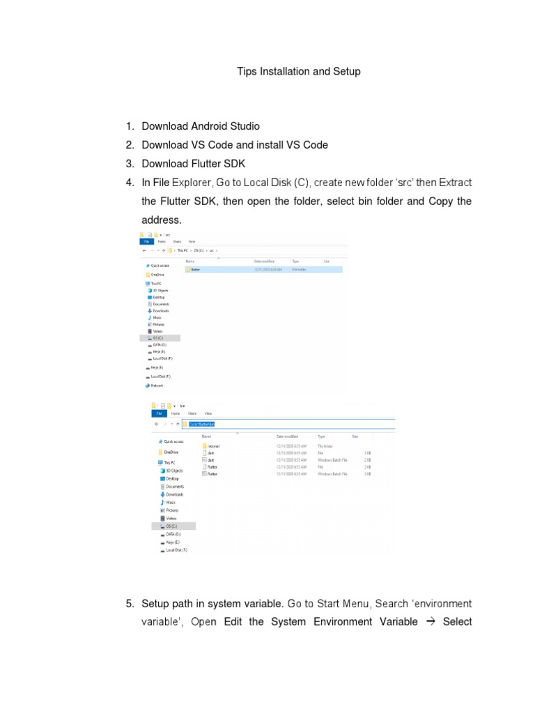 Flutter Installation and Setup Guide | PDF | Android (Operating System ...