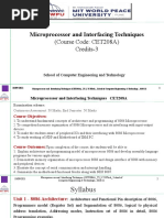 Microprocessor and Interfacing Techniques: (Course Code: CET208A) Credits-3