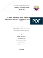 E-Games: Multiplayer Online Battle Arena (MOBA) Affecting The Academic Performance of Students in Malabon City