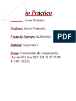 Cuestionario de Comprensión Decreto 911 Res SRT 231 51 97 35 98 319 99 552 01