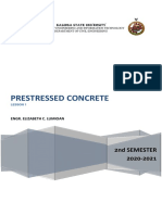 Prestressed Concrete: 2Nd Semester 2020-2021