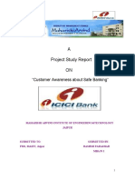 A Project Study Report ON: "Customer Awareness About Safe Banking"