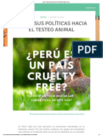 Perú y Sus Políticas Hacia El Testeo Animal - Perú