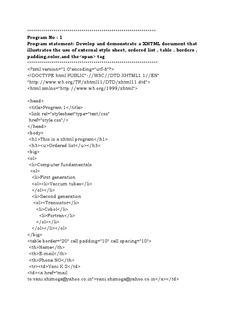 HTML Lab | PDF | Xhtml | Computer Programming