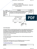 Fault Code 599 Auxiliary Commanded Dual Output Shutdown - Special Instructions