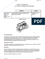 Fault Code 951 Cylinder Power Imbalance Detected