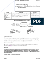 Fault Code 334 Engine Coolant Temperature - Data Erratic, Intermittent, or Incorrect