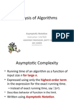 Analysis of Algorithms: Asymptotic Notation