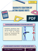 Module 1.2 - Solving Quadratic Equations by Extracting Square Roots