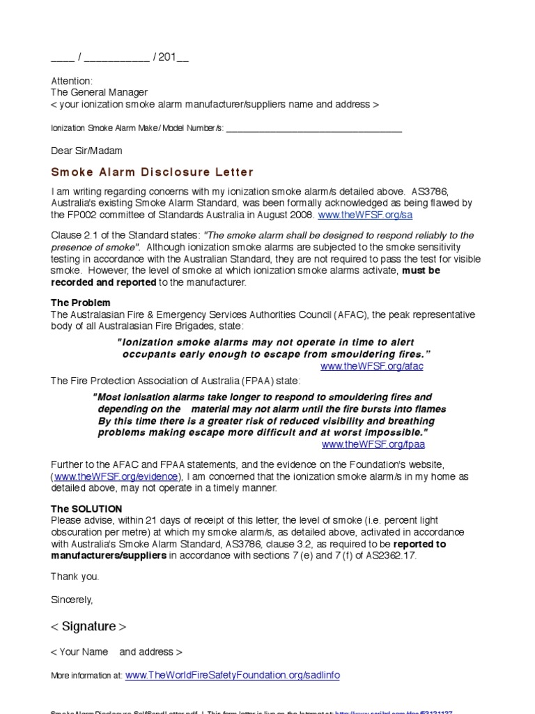 Ionization Smoke Alarm Safety Concerns | PDF | Safety | Nature