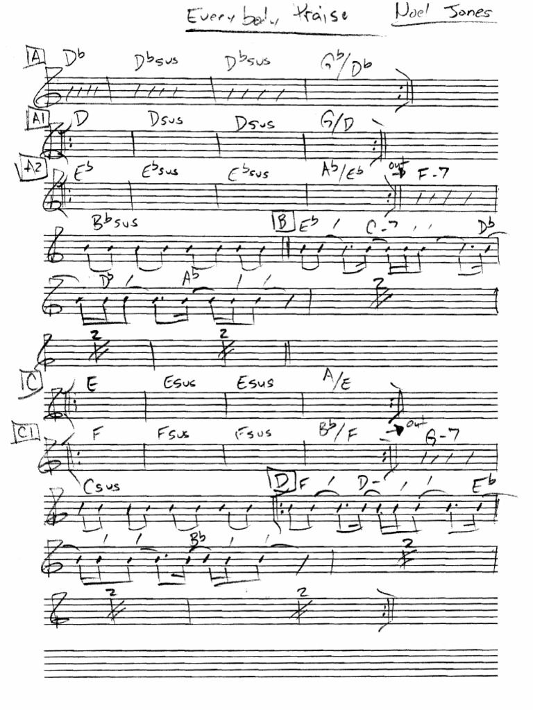Everybody Praise - Noel Jones Chart | PDF