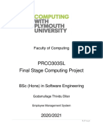 Prco303Sl Final Stage Computing Project: BSC (Hons) in Software Engineering
