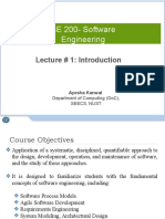 SE 200-Software Engineering: Lecture # 1: Introduction
