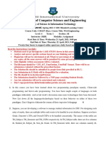 Department of Computer Science and Engineering: Final Assessment