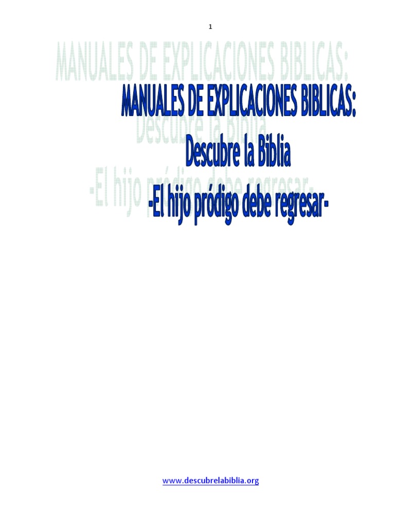 El hijo prodigo debe regresar