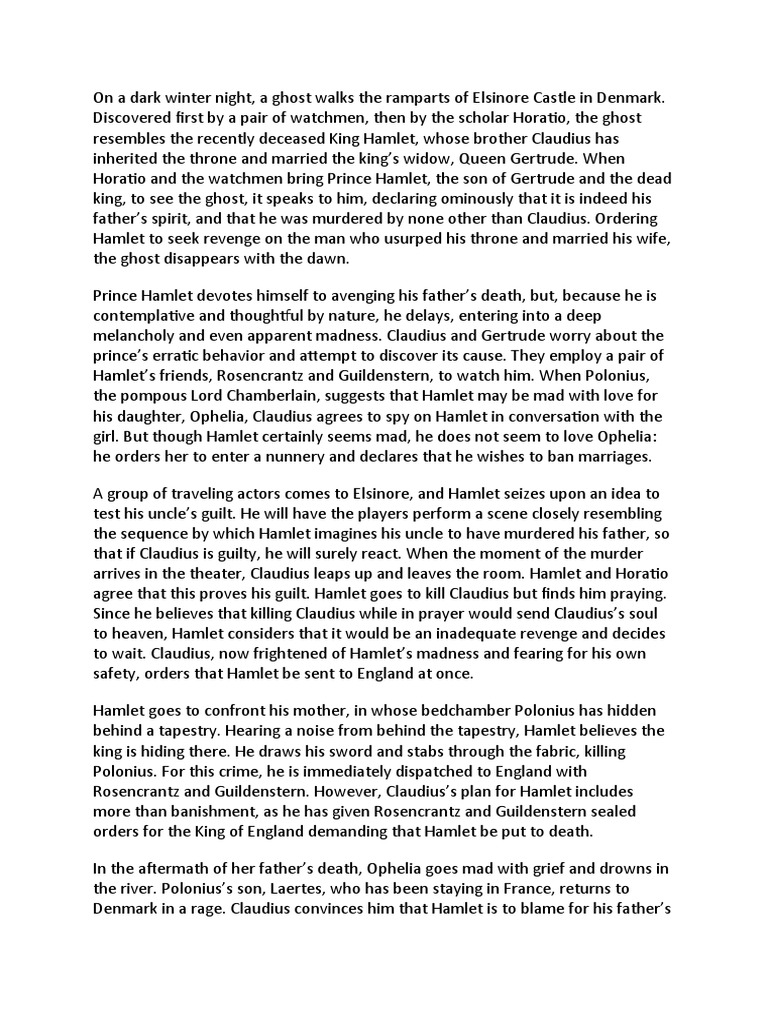 On A Dark Winter Night PDF Hamlet Plays Based On European Myths