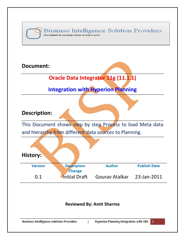 Hyperion Planning Integration Guide | PDF | Metadata | Software
