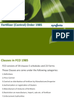 Fertilizer Control Order