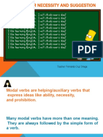 Modals For Neccesity and Sugesstion