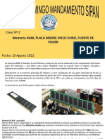 Clase 2 Memora RAM, Placa Madre, Disco Duro, Fuente Poder