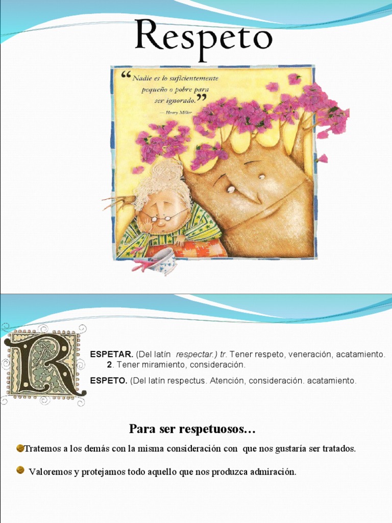 Definición y Valor del Respeto | PDF | Filosofía | Ficción general