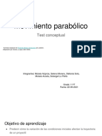 2 Preguntas Conceptuales Movimiento Parabólico