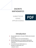 Discrete Mathematics: Submitted by Komal Applied Science