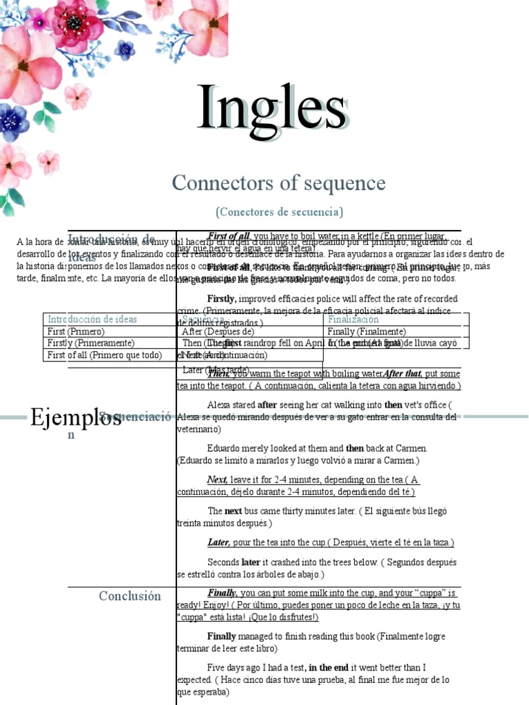 Connectors of Sequence | PDF