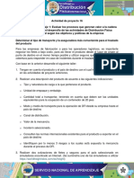 Determinar El Tipo de Transporte y La Seguradora