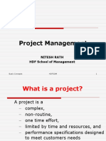 Project Management: Nitesh Rath HDF School of Management
