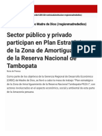 Sector Público y Privado Participan en Plan Estratégico de La Zona de Amortiguamiento de La Reserva Nacional de Tambopata - Gobierno Del Perú