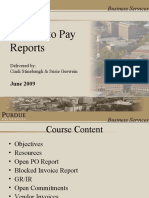 Procure To Pay Reports: Business Services