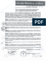 CONVENIO NA 004-2015-MPP-A DE COOPERACION SUSCRITO ENTRA LA MUNICIPALIDAD PROVINCIAL DE PAITA Y LA PARROQUIA SAN FRANCISCO DE ASIS DE PAITA