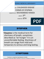 International Medical University Childhood Disease Forms of Dyspnea Muhammad Hamza